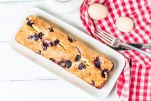 Blueberries & almond cake