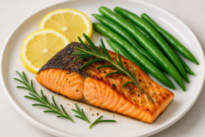 Grilled salmon - protein-rich diabetic meal